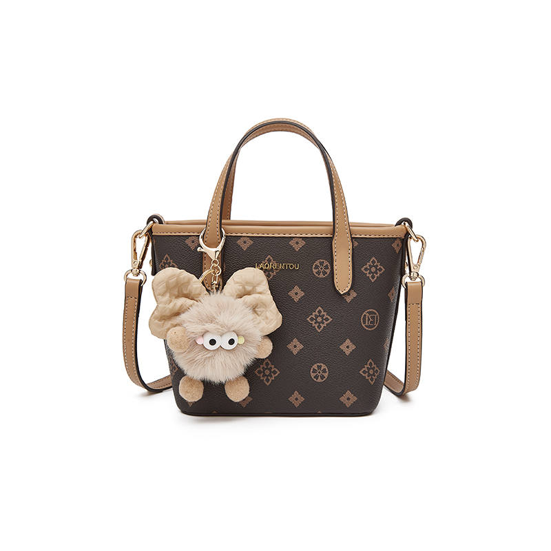 LAORENTOU Synthetic Leather Crossbody Handbag Women's Coffee/Coffee