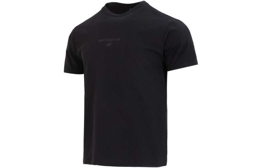 New Balance New Balance T Shirts Unisex Black Crew Neck Moderate Straight Fit