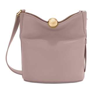 Furla Calfskin Bucket Bag, Shoulder Bag Mini Women's Gray Pink