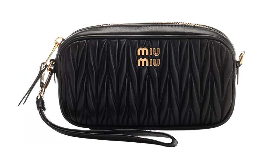 MIU MIU Lambskin Clutch Women's Black
