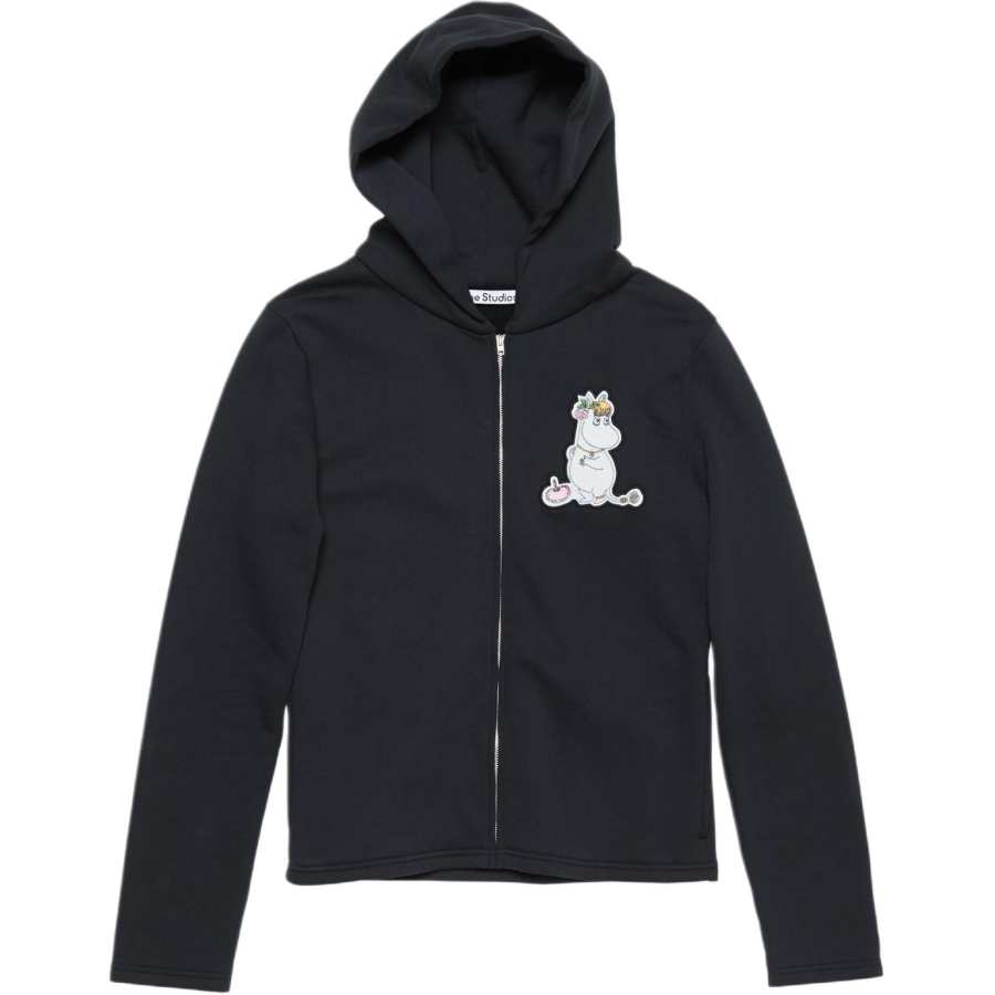Acne Studios Acne Studios unicorn-applique zip-up hoodie
