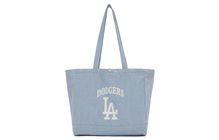 MLB Los Angeles Dodgers Cotton Shoulder Bag Tote Backpack Laptop Bag Students Portable Unisex Blue