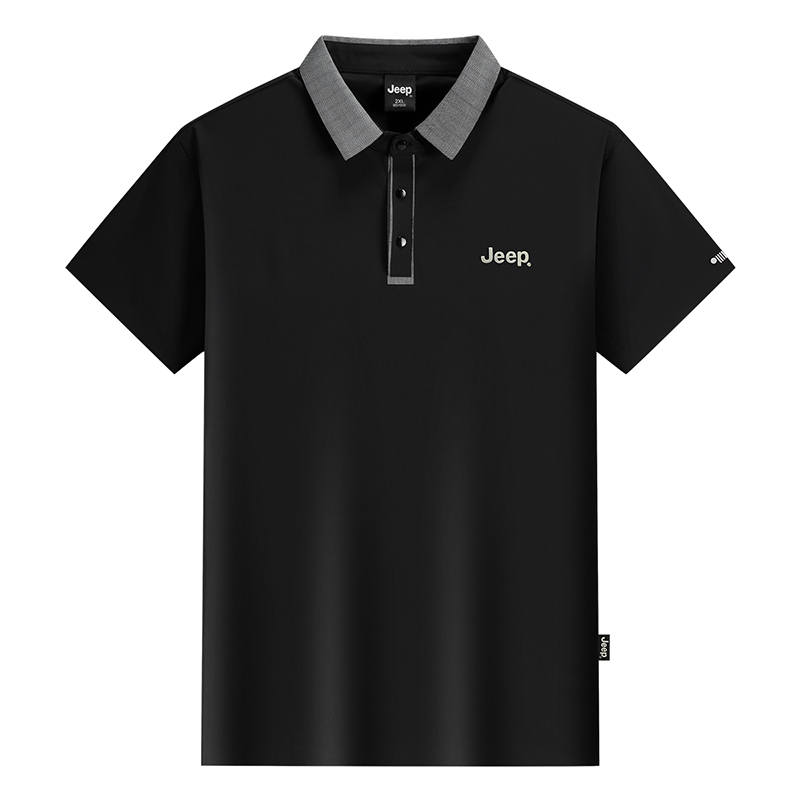 Jeep Polo Shirts Unisex Polo Collar Thin Straight Fit