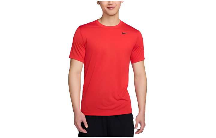Nike Nike T Shirts Men's Red Crew Neck Moderate Straight Fit