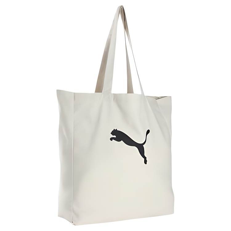 PUMA Fabric Tote Bag, Shopping Bag, Handbag, Shoulder Bag Unisex White