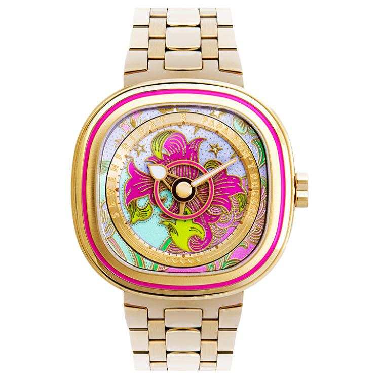 SEVENFRIDAY C Automatic Mechanical Movement 30m Waterproof Women's Watch 42mm Multicolor Watch Dial