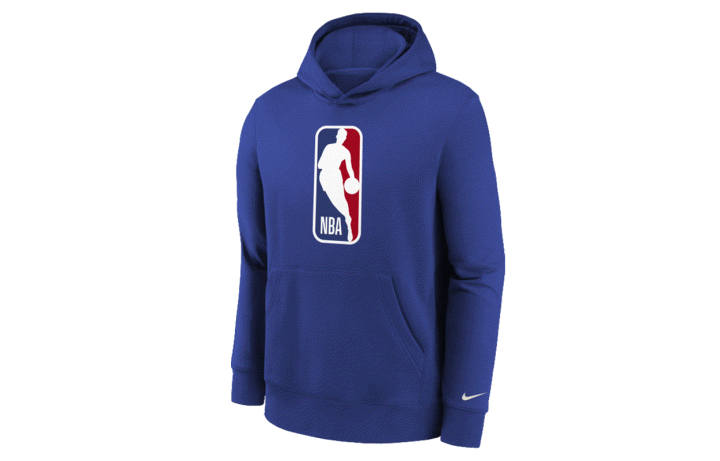 Nike Nike x NBA Sweatshirt Large Logo Casual Comfortable Fleece Lined Long Sleeved Royal Blue Teenagers
