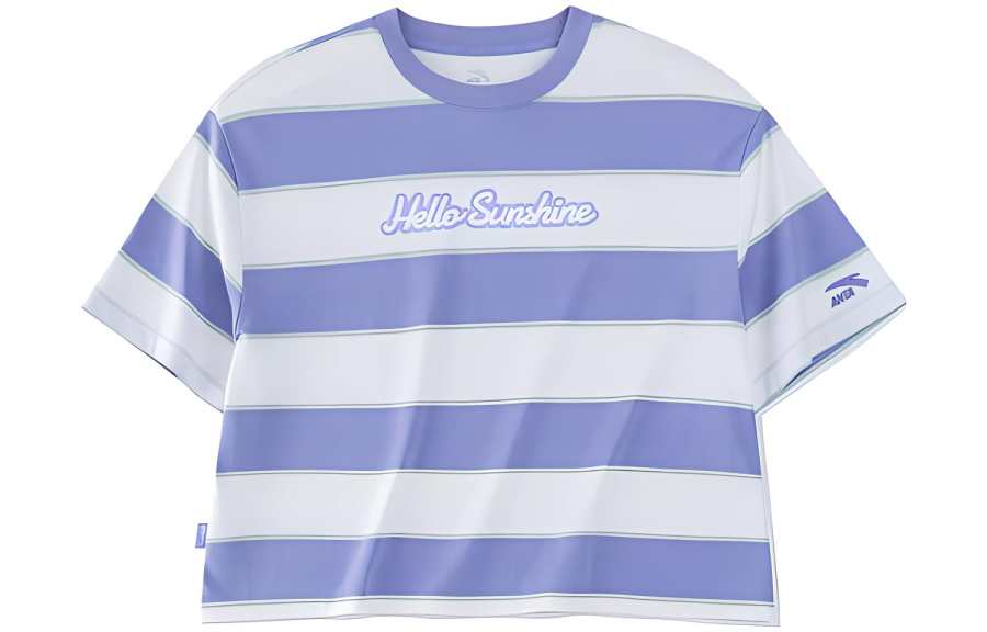 ANTA Life Collection T Shirts Women's Sea Taro Purple Crew Neck Moderate Straight Fit
