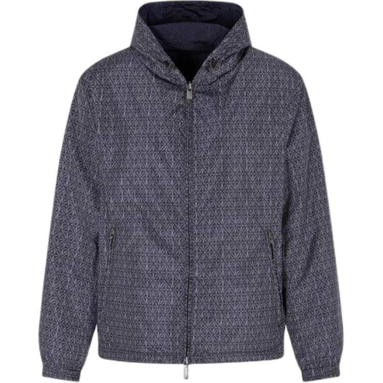 EMPORIO ARMANI FW25 Jackets & Coats Standard Men's Gray Blue