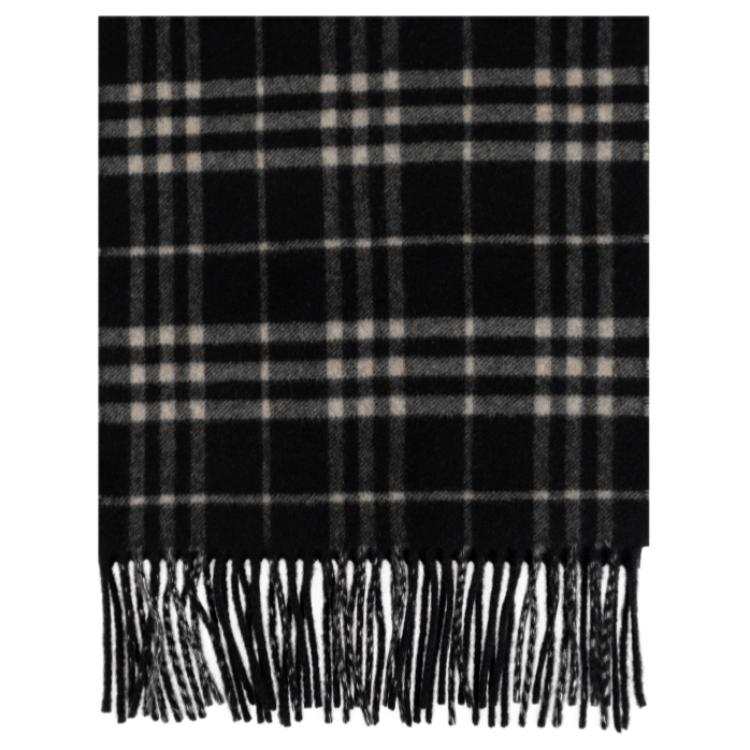 Burberry Cashmere Knit Scarves Unisex Black