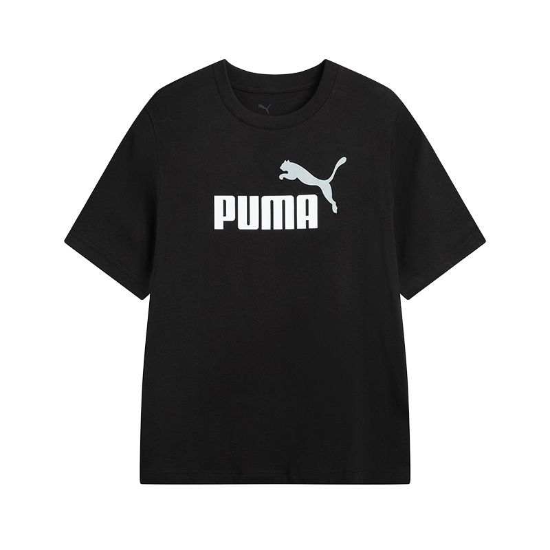 PUMA ESS T Shirts Men's Black Crew Neck Moderate