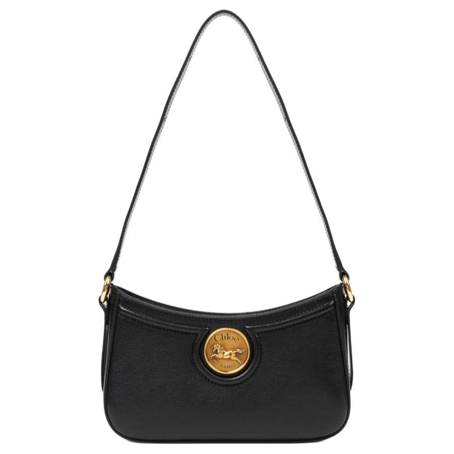 Chloé Chloe Buffalo Leather Shoulder Bag Women's Black