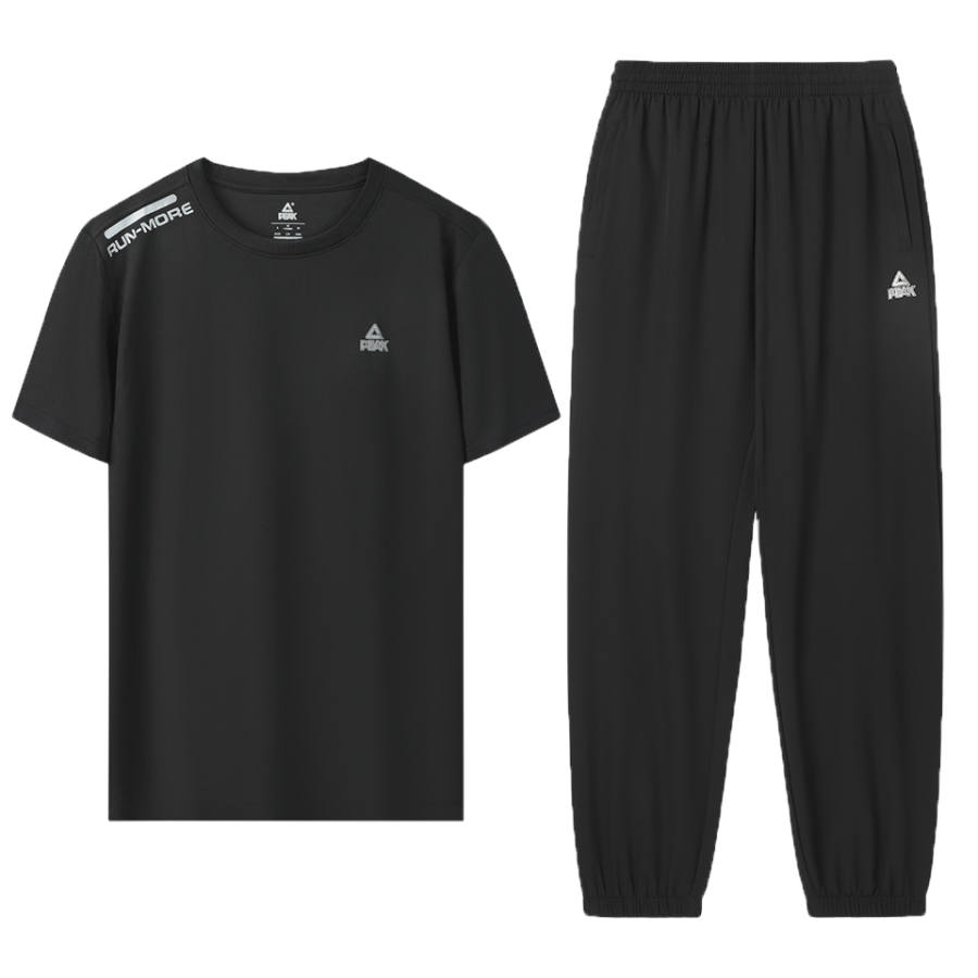 PEAK PEAK RIGHT Running Clothing Sets Unisex Black