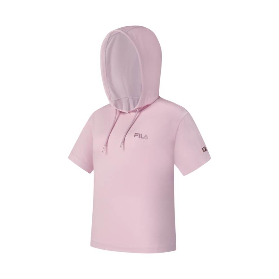 FILA Fitness T Shirts Women's Moderate Purple VT Hooded Moderate Other