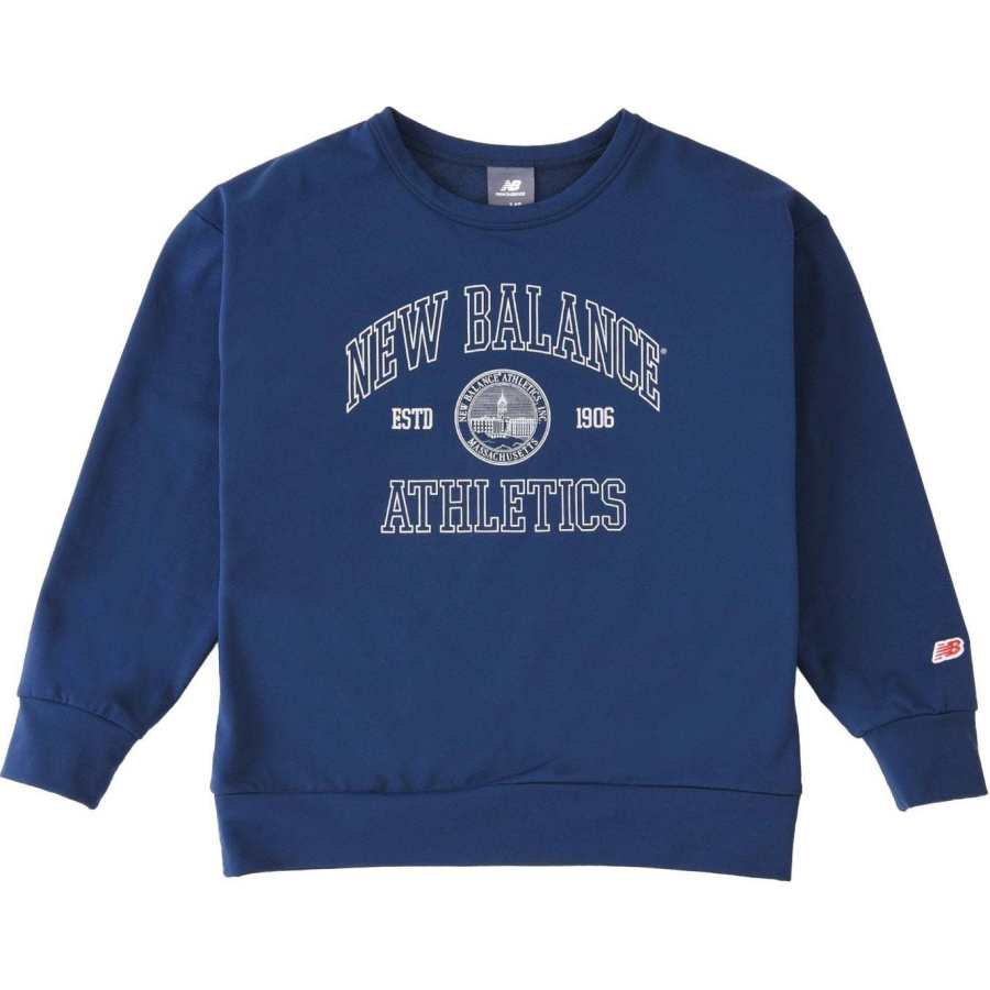 New Balance New Balance Graphic Sweatshirt Marine Blue Teenagers