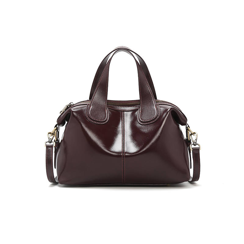 LAORENTOU Top Grain Cow Leather Boston Bag Handbag Women's Multicolor