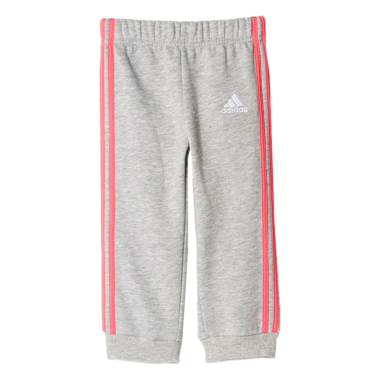 Adidas Adidas Knitted Sweatpants Medium Heather Gray/Extraordinary Pink/White Infant And Toddler