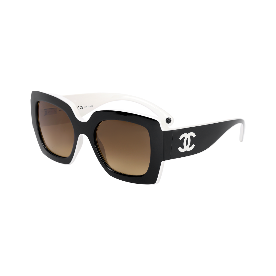 CHANEL CHANEL Irregular Shape Sunglasses Unisex Black