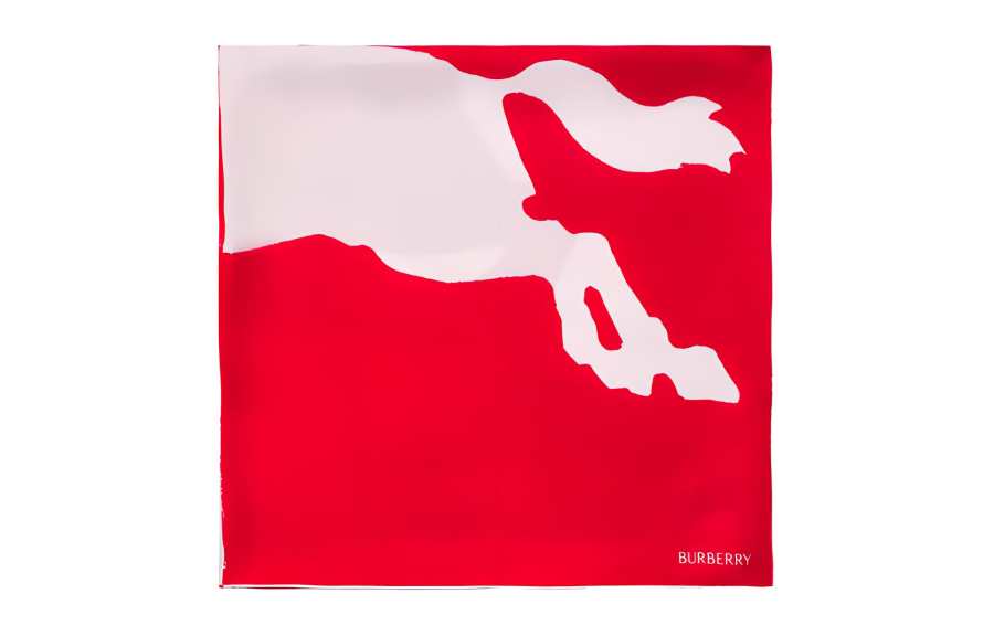 Burberry 【Previous Season】EKD two-tone silk scarf