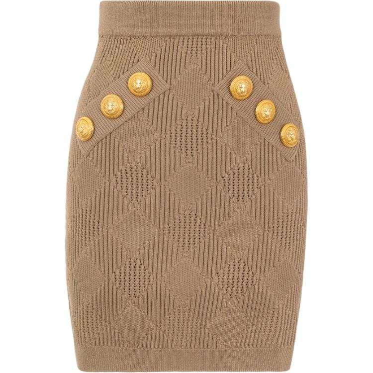 BALMAIN BALMAIN Casual Short Skirts Women's Khaki