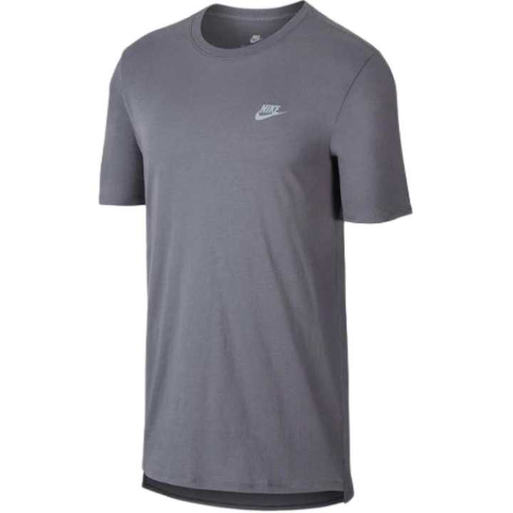 Nike Nike T Shirts Men's Gray Crew Neck Moderate Straight Fit