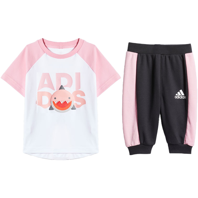 Adidas Adidas Casual Sportswear Black Pink Infant And Toddler