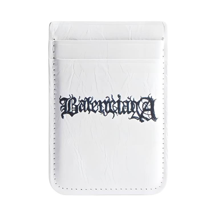 Balenciaga Lambskin Card Holder Men's White