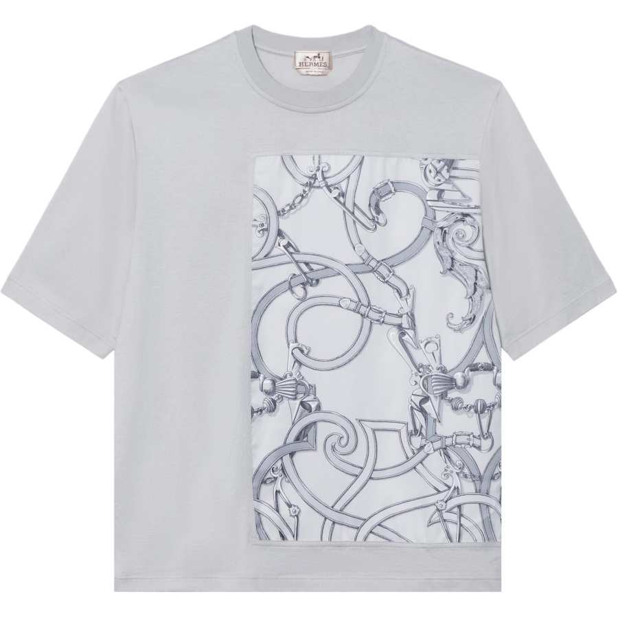 HERMES HERMES T Shirts Men's Mist Crew Neck Moderate