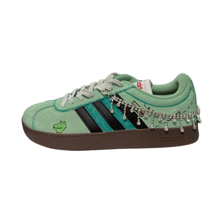 Adidas Adidas VL COURT 2.0 Cushioning, Wear Resistant Low top Skateboard Shoes Unisex Black Green