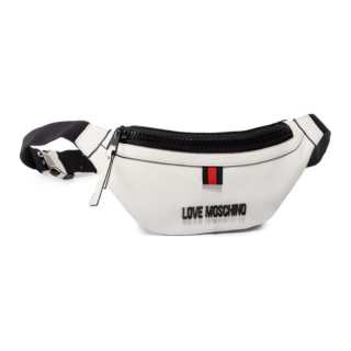 LOVE MOSCHINO Leather Crossbody Bag Fanny Pack Women's White