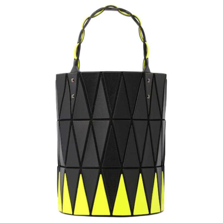 ISSEY MIYAKE PVC Clutch Handbag Small Women's Yellow & Black