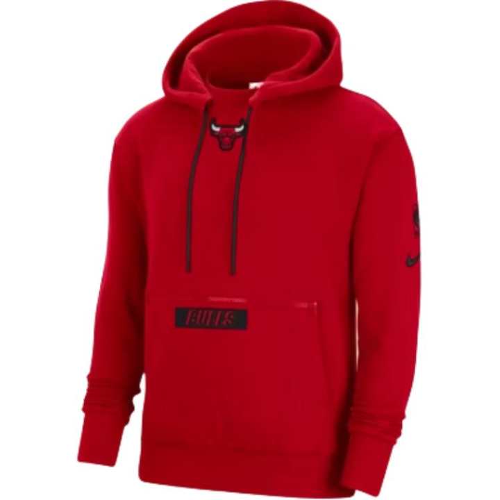 Nike Nike Nba Chicago Bulls Courtside Fleece Loose Fit Hoodie