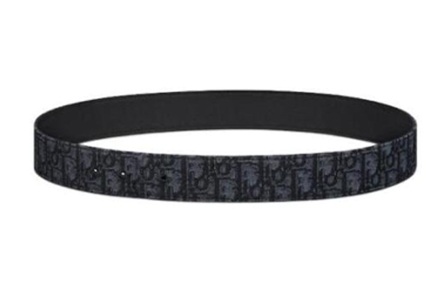 DIOR DIOR Calfskin Leather Belts Men's Black 4cm