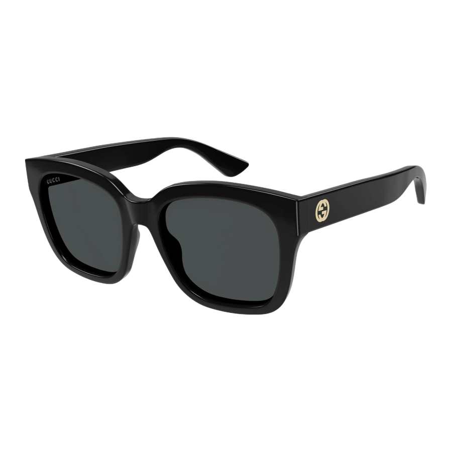 GUCCI GUCCI Plate Frame Square Sunglasses Unisex Black