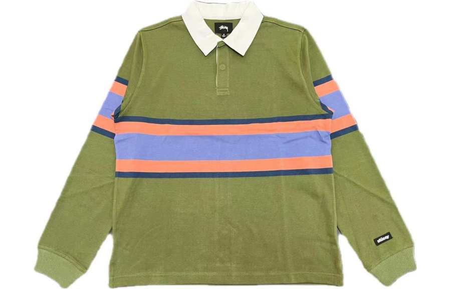 Stussy Polo Shirt Men's Olive Green