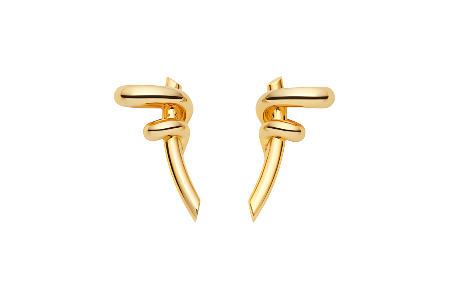 FENDI Brass, Metal Earrings Women's Gold