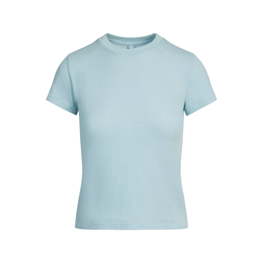 Skims T Shirts Women's Denim/Denim Crew Neck Moderate