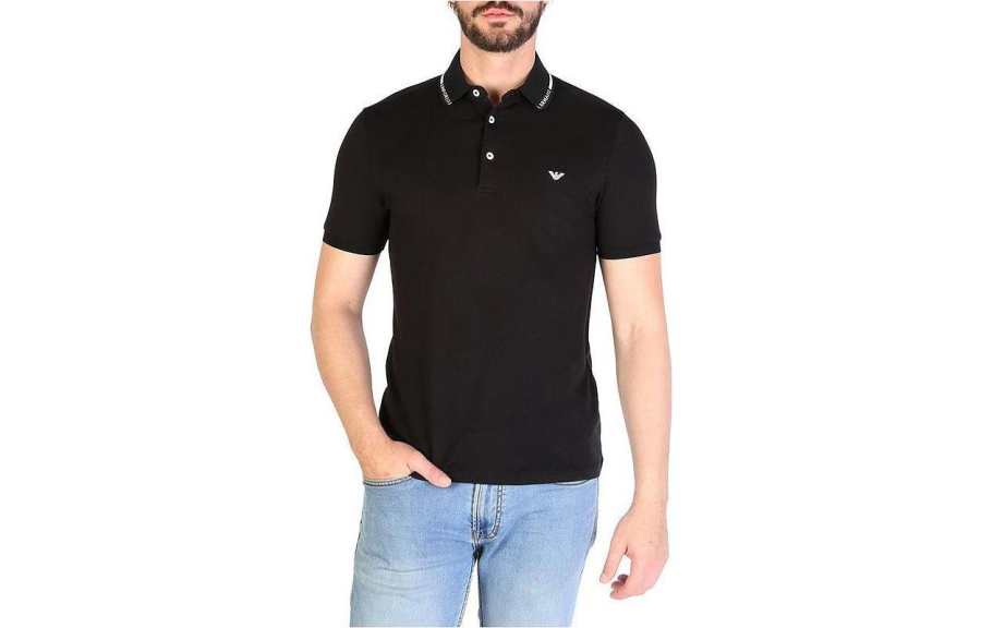 EMPORIO ARMANI SS23 Polo Shirt Men's Black