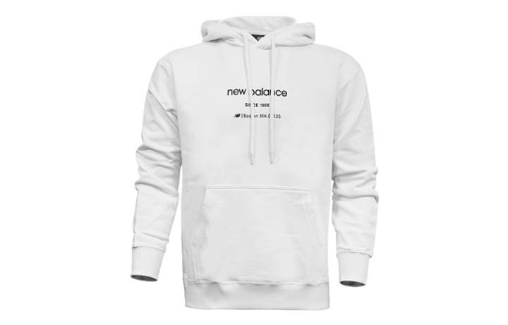 New Balance New Balance Sweatshirts Unisex Ecru Hooded Moderate Regular