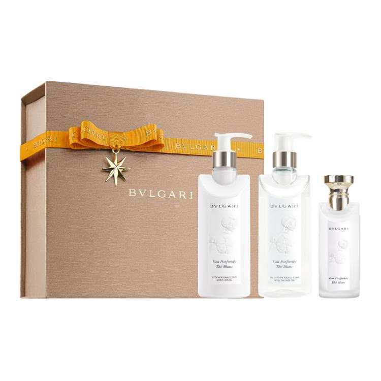 BVLGARI White Tea Body Milk Perfume Sets Eau De Toilette 75ml+300ml+300ml