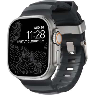 NOMAD Strap Apple Compatibility FKM Fluoroelastomer Material Applewatch 49/45/44mm Watch Dial