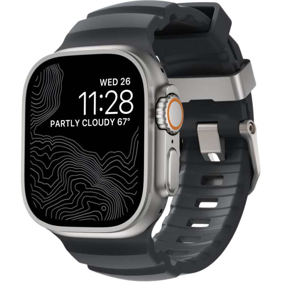 NOMAD NOMAD Strap Apple Compatibility FKM Fluoroelastomer Material Applewatch 49/45/44mm Watch Dial