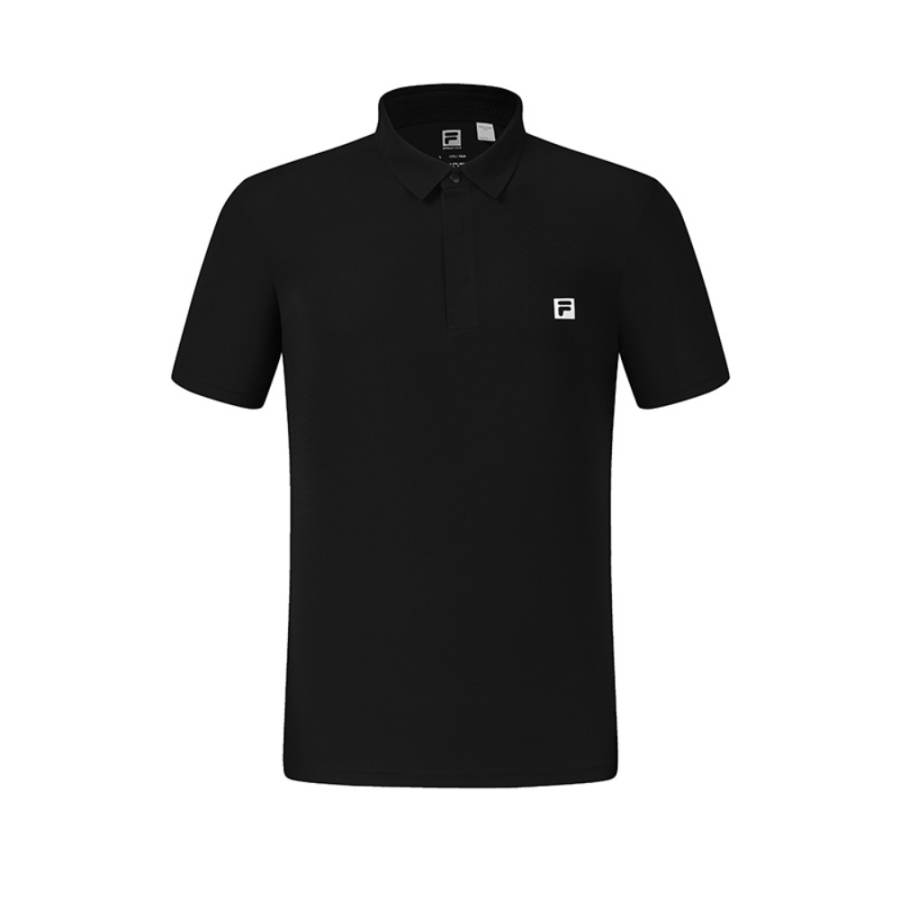 FILA Fitness Polo Shirts Men's Pitch Black Moderate