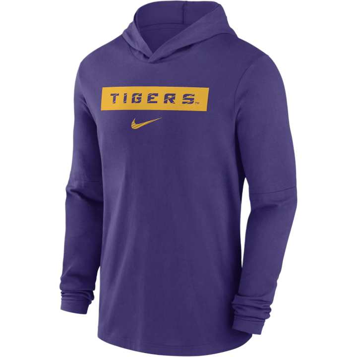 Nike Nike Lsu Tigers Sideline Men's Nike Dri FIT College Long Sleeve Hooded Top