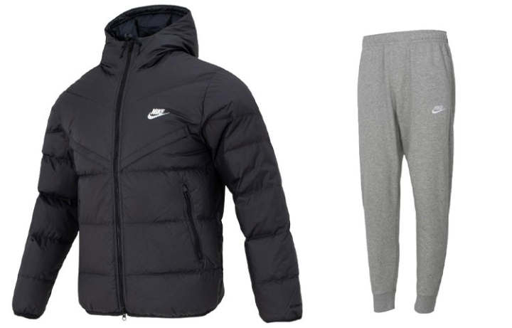 Nike Nike Casual Sportswear Men's Black Top+Gray Bottom