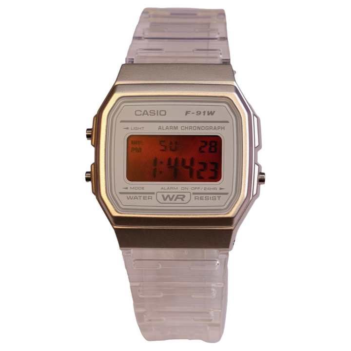 CASIO CASIO Custom Collection Quartz Movement Resin Strap Watch Unisex Red Watch Dial