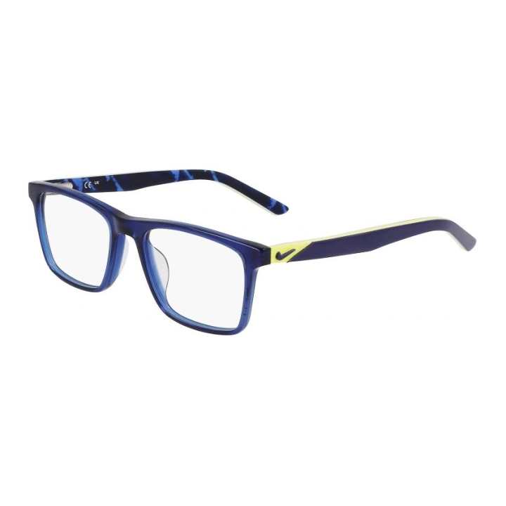 Nike Nike Plastic Square Eyeglass Frames Unisex Blue