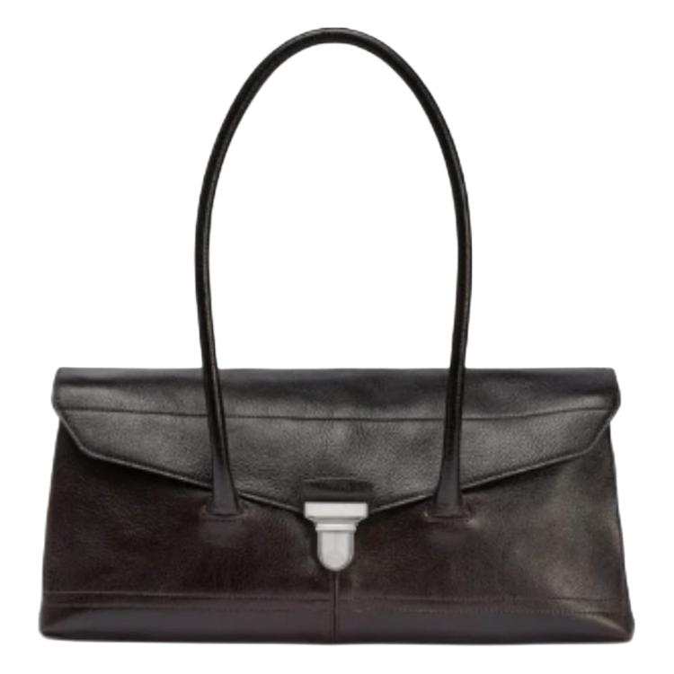 Lemaire Cow Leather Shoulder Bag Women's Coffee