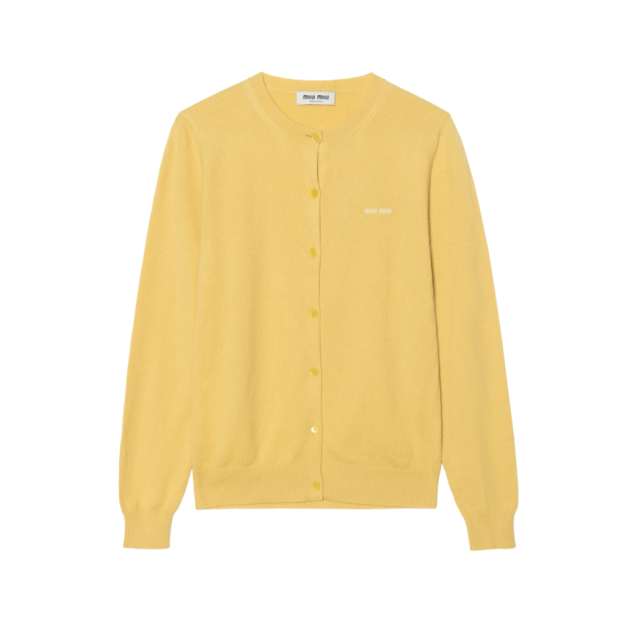 MIU MIU Crewneck Button Up Cardigan