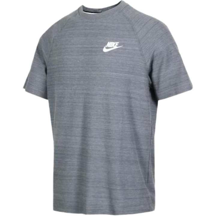Nike Nike T Shirts Men's Gray Crew Neck Moderate Straight Fit